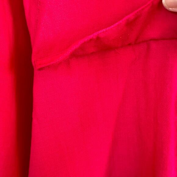 Surrey Classic Canada Wool Long Sleeve Button Front Blouse Long Sleeve Pink MED - Picture 5 of 11